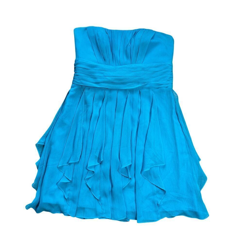 DAVIDS BRIDAL dress, size 8, Turquoise Blue